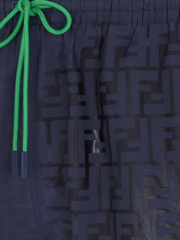 Fendi FF Logo Swim Shorts Navy Fendi