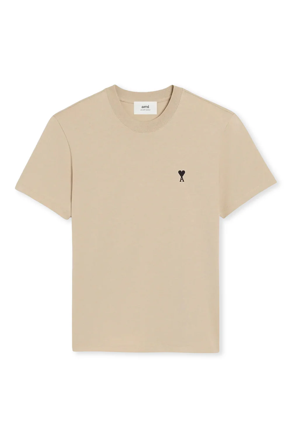 Ami Paris 'Ami De Coeur' Heart T-Shirt Creme