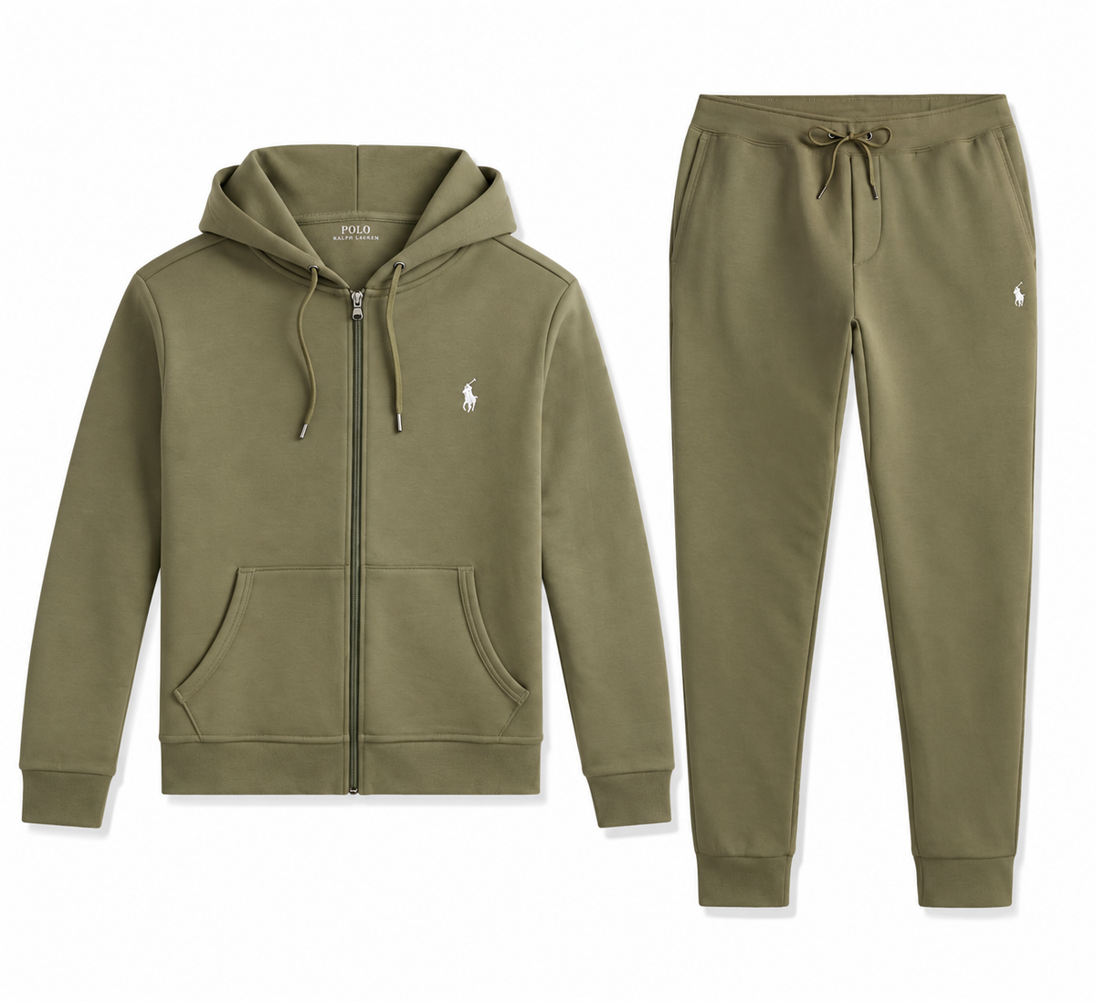 Ralph Lauren Zip Hoodie Full Tracksuit Olive