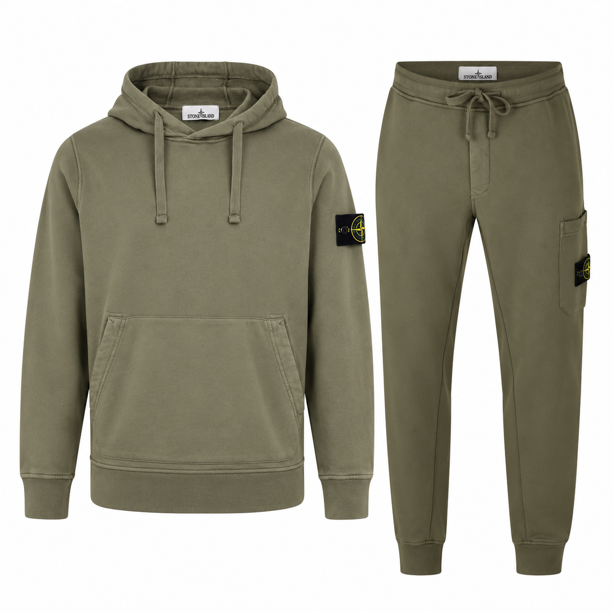 Stone Island Hooded Full Tracksuit Khaki