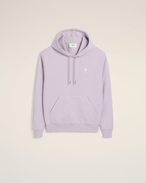 Ami Paris Logo Hoodie Lilac