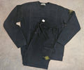 Stone Island Jumper Shorts Set Navy Stone Island