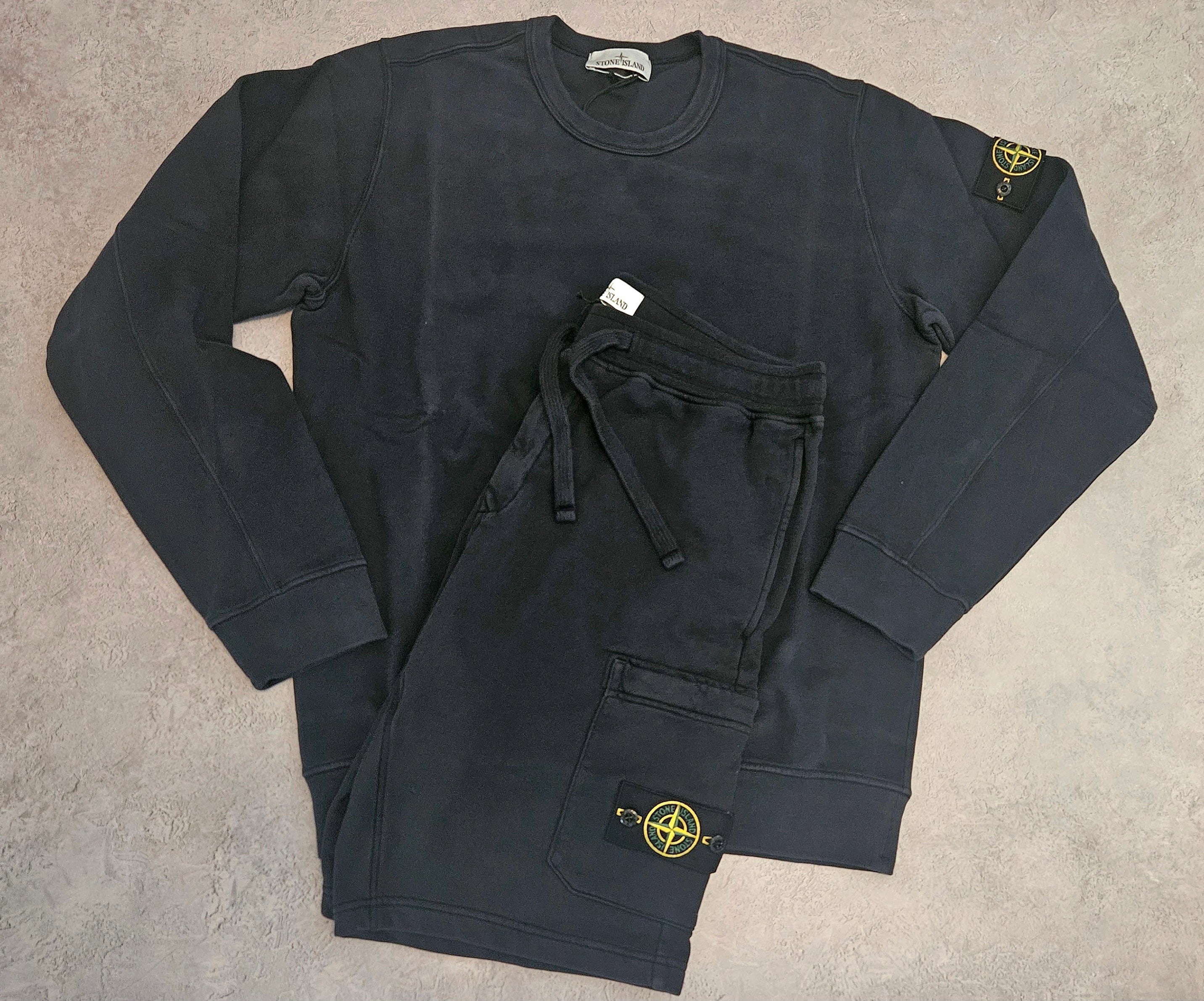 Stone Island Jumper Shorts Set Navy Stone Island
