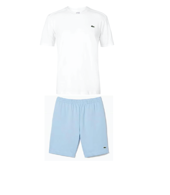 Lacoste Logo Shorts Set White/Sky Lacoste