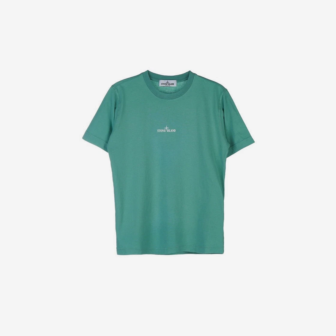 Stone Island Boys Logo Print T Shirt Green