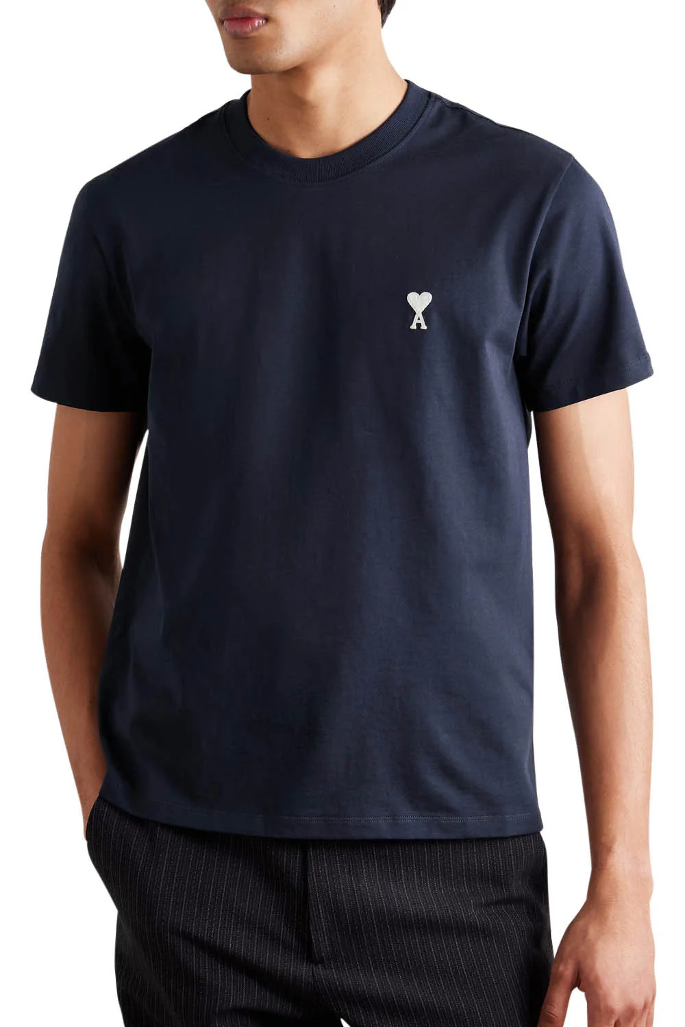 Ami Paris 'Ami De Coeur' Black Heart T-Shirt Navy