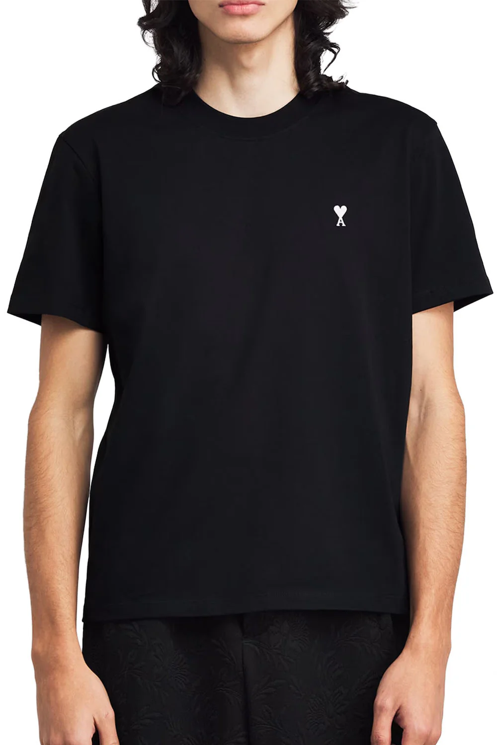 Ami Paris 'Ami De Coeur' White Heart T-Shirt Black