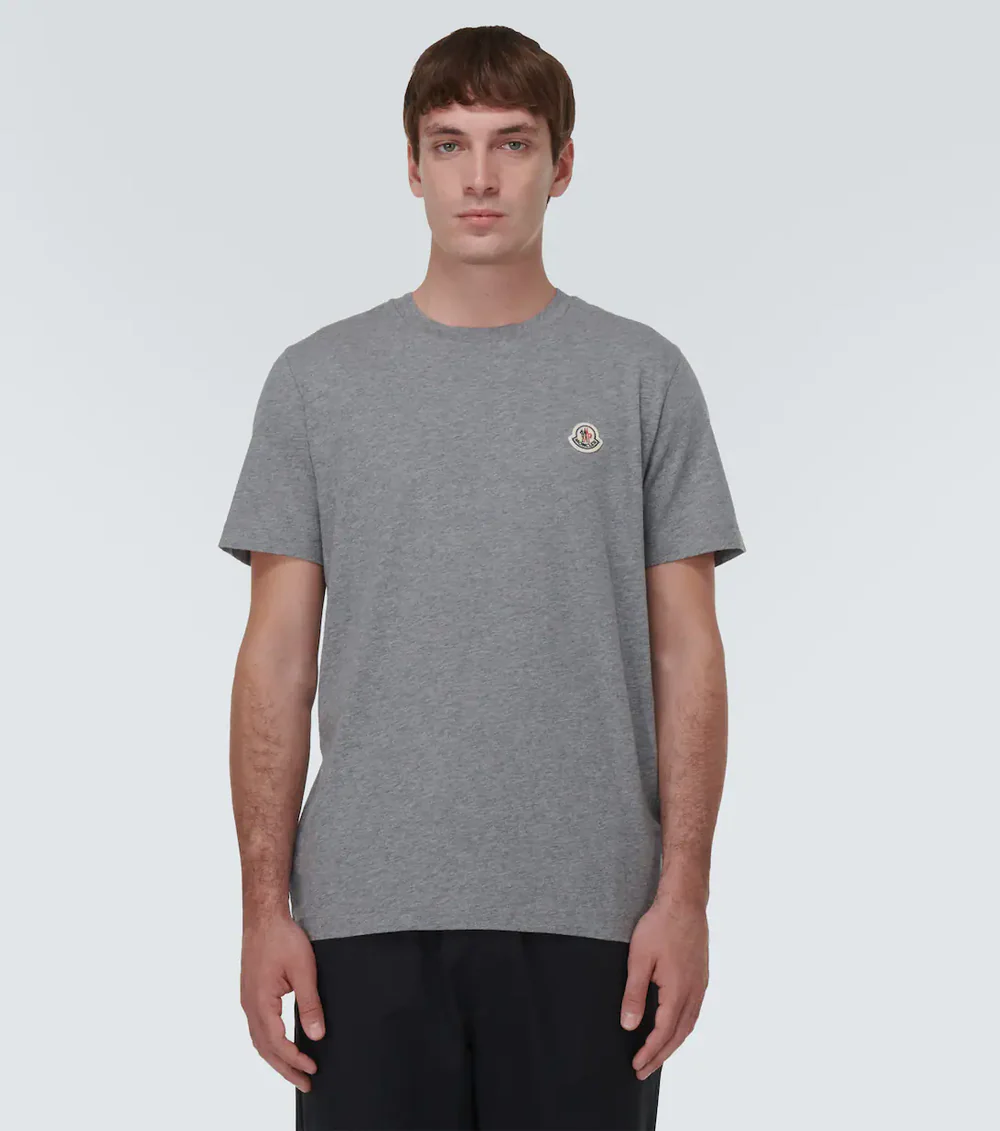 Moncler. Logo T Shirt Grey Casablanca