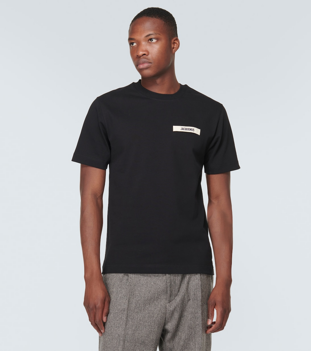 Jacquemus The Gros Grain Logo T Shirt Black