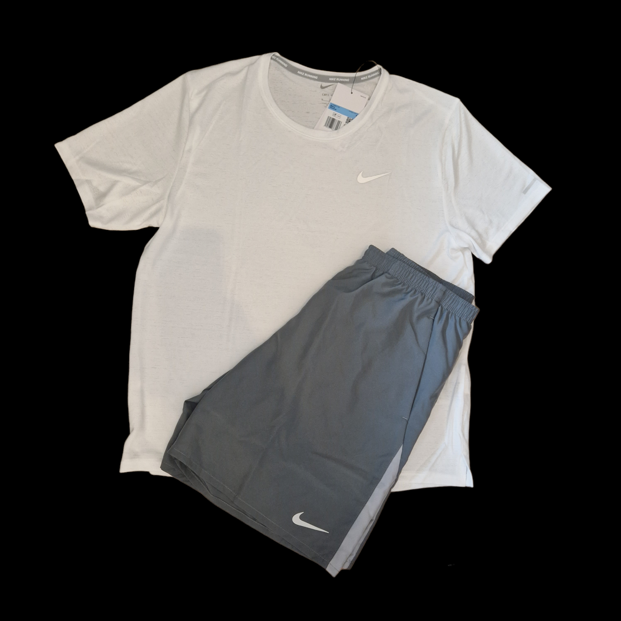 Nike Dri Fit Shorts Set White/Grey Nike