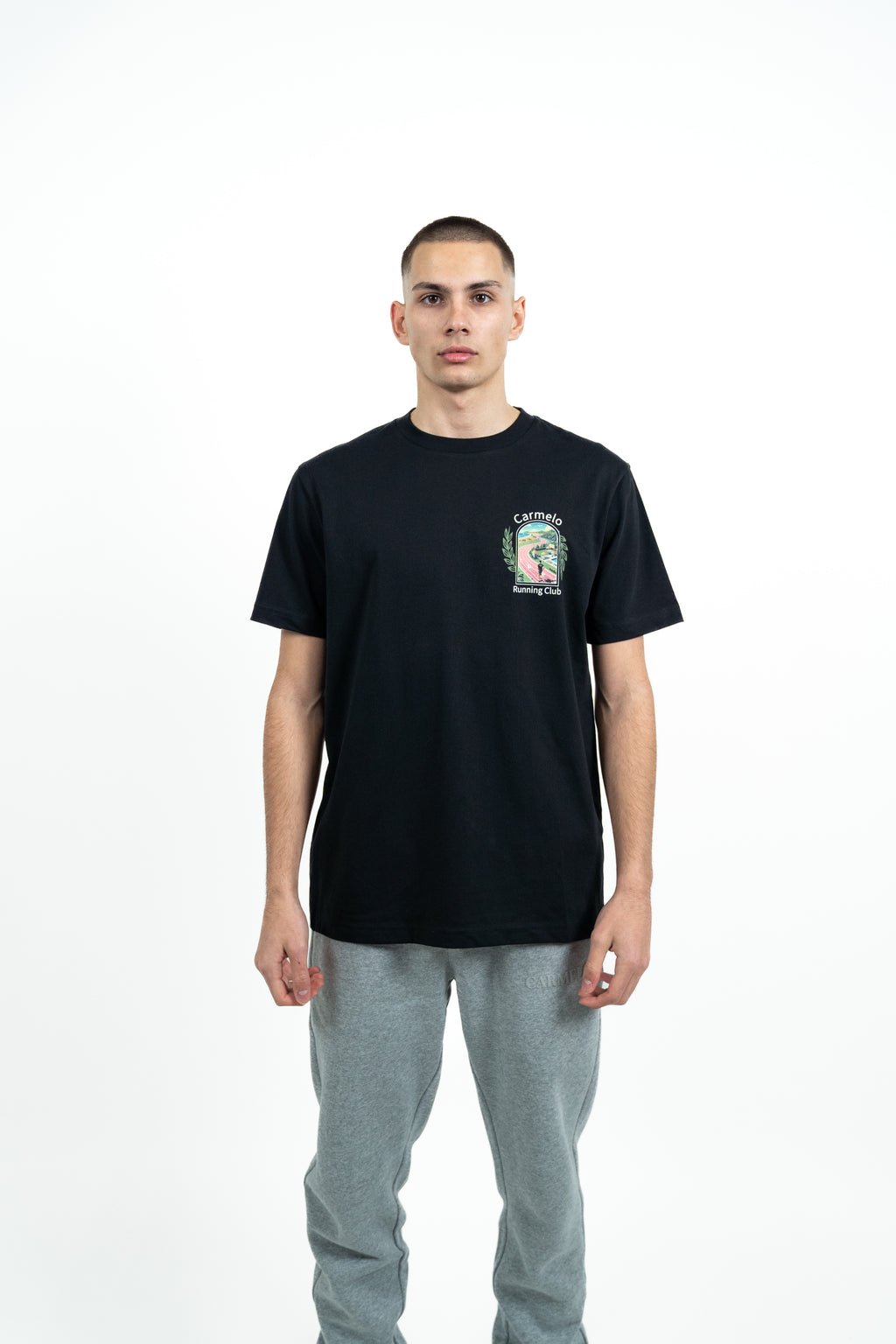 CARMELO PACE RUNNING CLUB T SHIRT BLACK