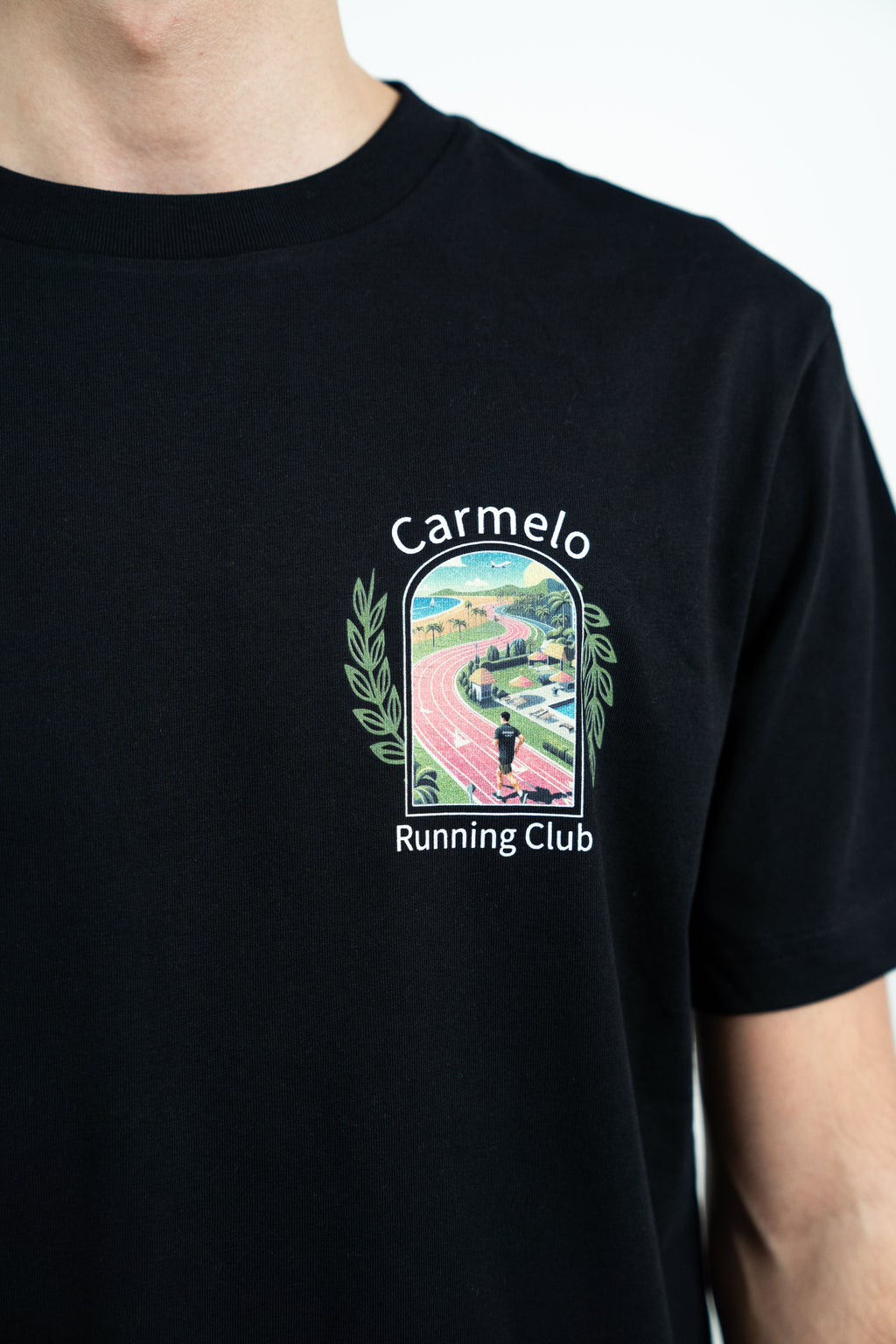 CARMELO PACE RUNNING CLUB T SHIRT BLACK