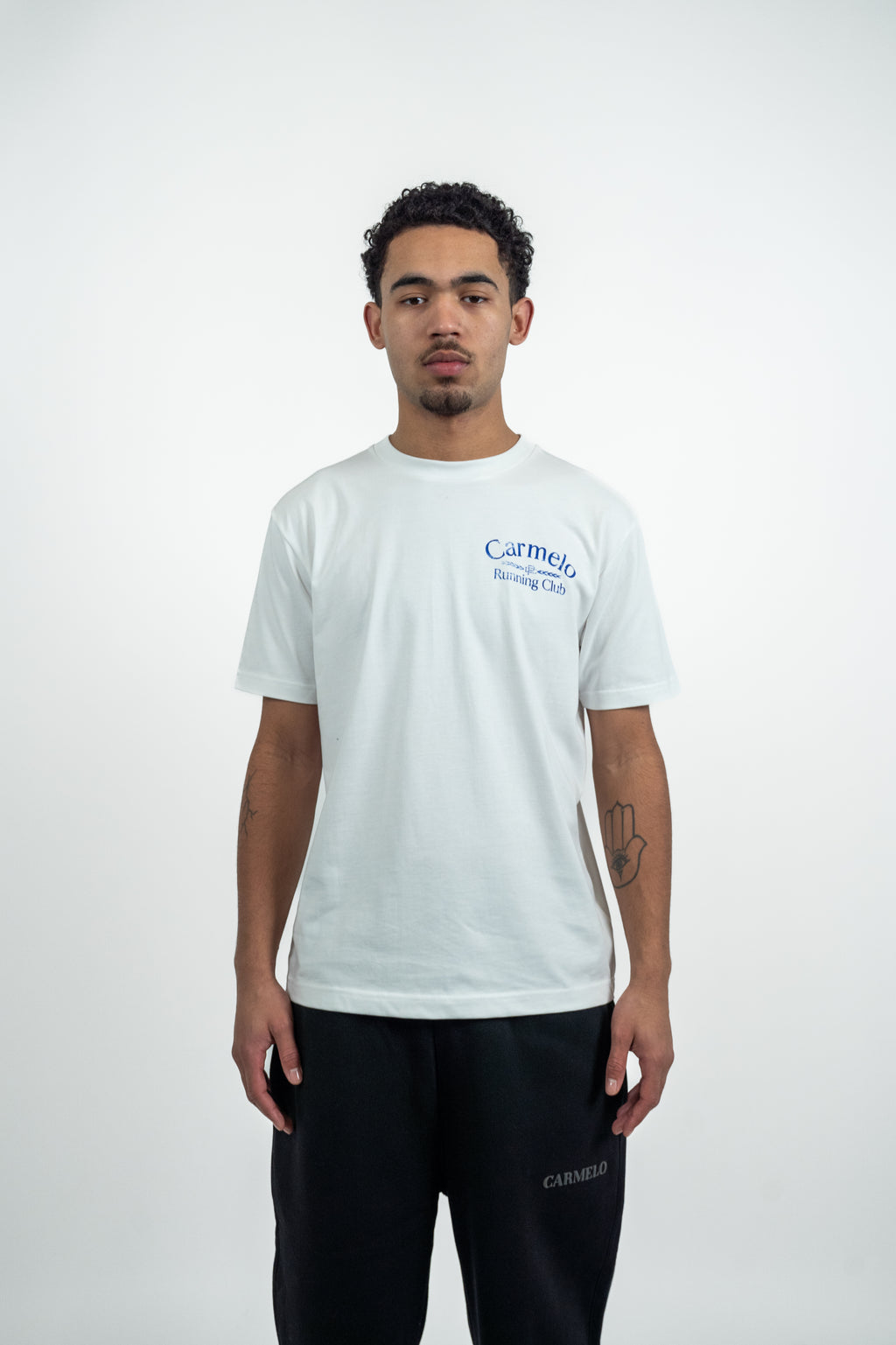CARMELO PACE RUNNING CLUB 2.0 T SHIRT WHITE/BLUE