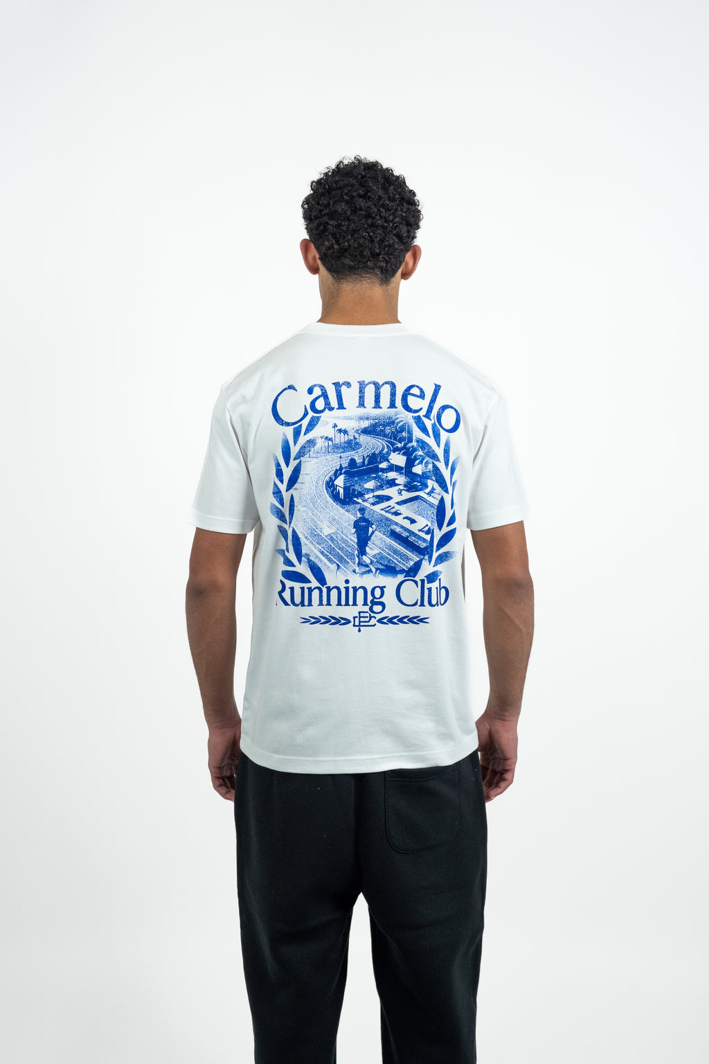 CARMELO PACE RUNNING CLUB 2.0 T SHIRT WHITE/BLUE