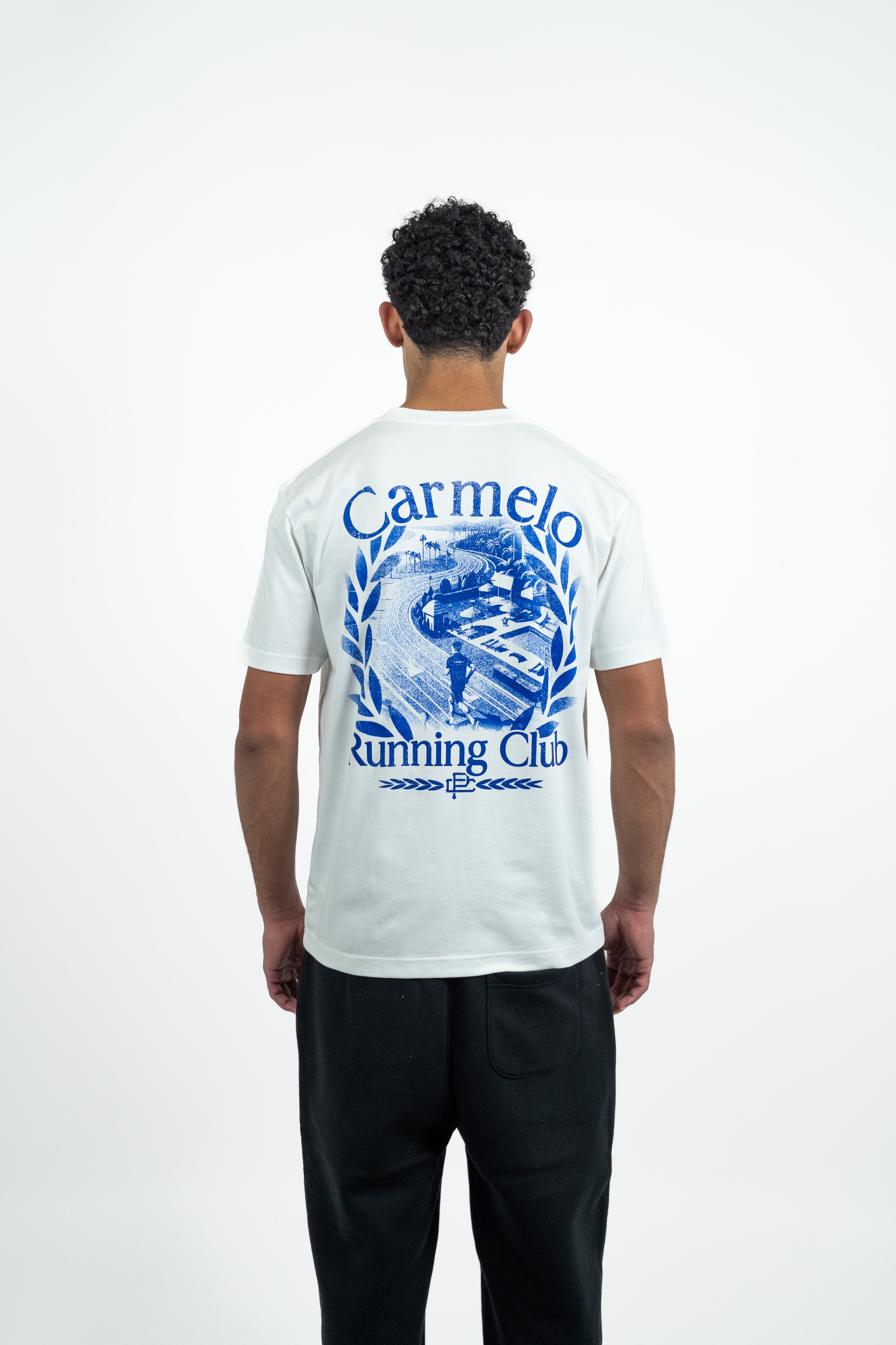 CARMELO PACE RUNNING CLUB 2.0 T SHIRT WHITE/BLUE