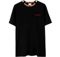 Burberry Check Logo T Shirt Black Burberry