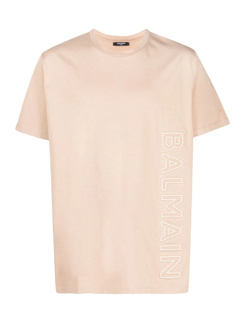 Balmain Embossed Logo t Shirt Sand Balmain