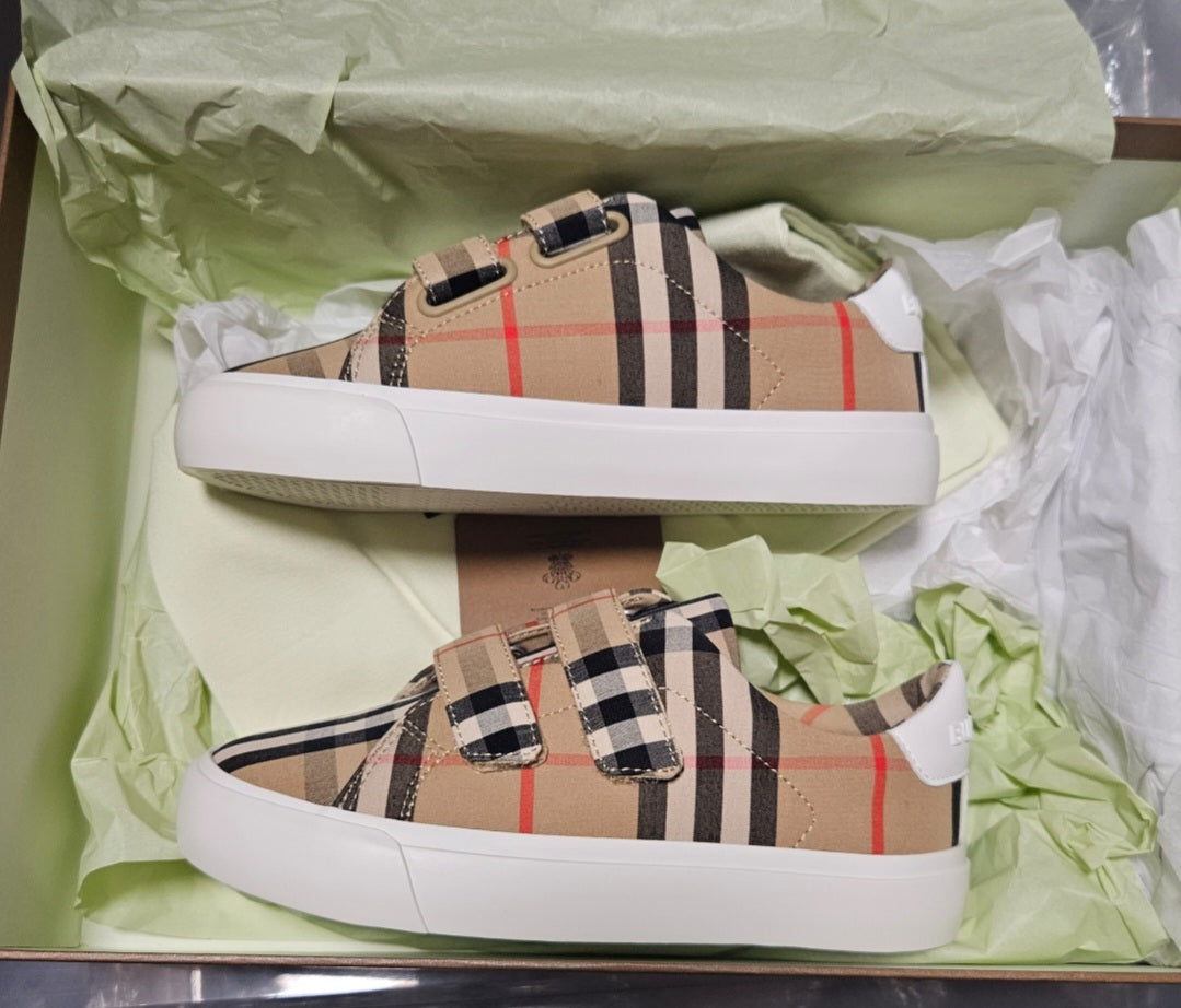 Kids Burberry Check Trainers Burberry Kids