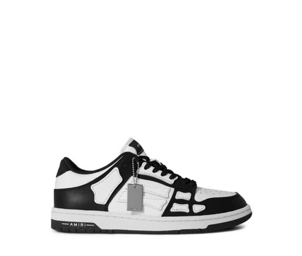 AMIRI SKELETON TOP LOW TRAINERS BLACK/WHITE Amiri