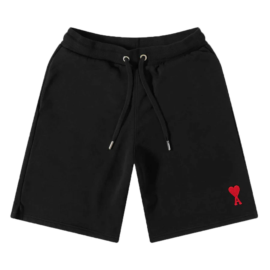 Ami Paris Logo Shorts Black