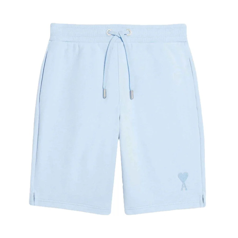 Ami Paris Logo Shorts Pale Blue