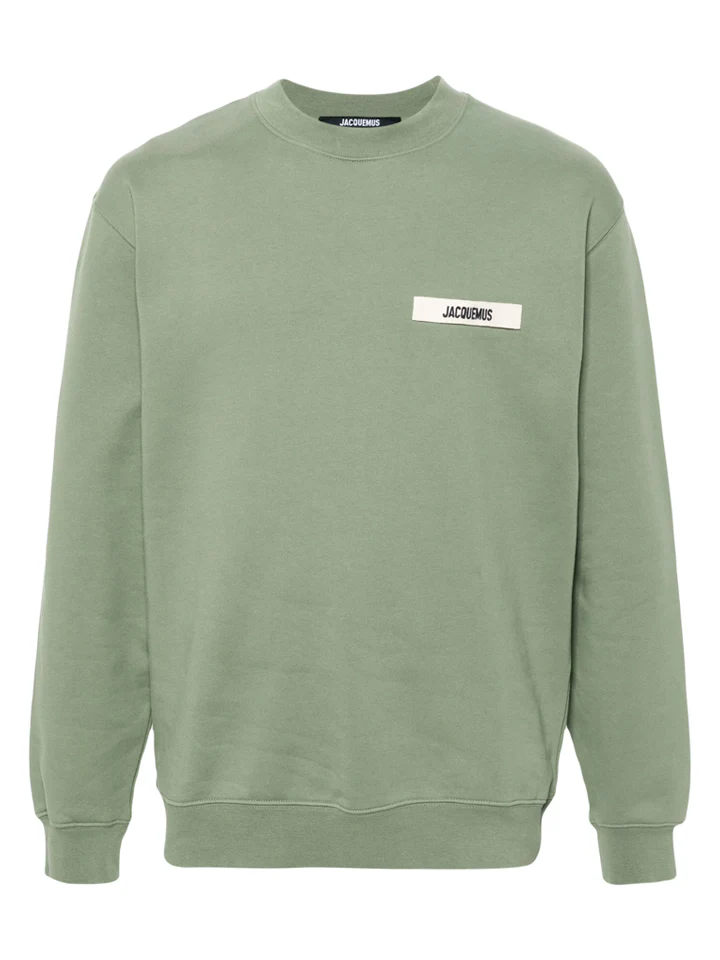 Jacquemus The Gros Grain Logo Sweatshirt Olive