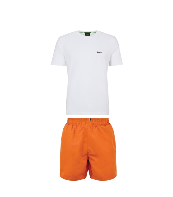 Hugo Boss Icon Logo Set White/Orange Hugo Boss