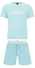 Hugo Boss Logo Shorts Set Aqua Hugo Boss