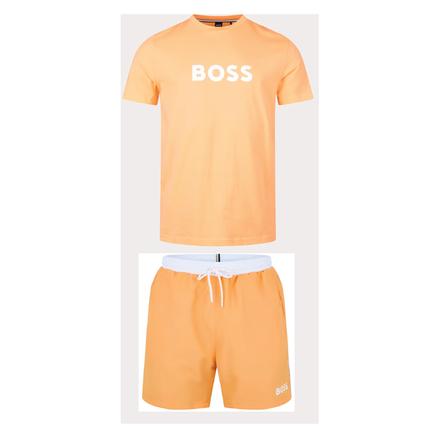 Hugo Boss Shorts Set Pastel Orange Hugo Boss