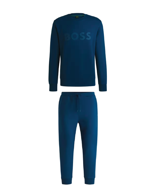 Hugo Boss Logo Full Tracksuit Blue Hugo Boss