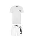 Hugo Boss Breast Logo Shorts Set White