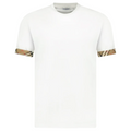 Burberry Ellison Check Sleeves T Shirt White