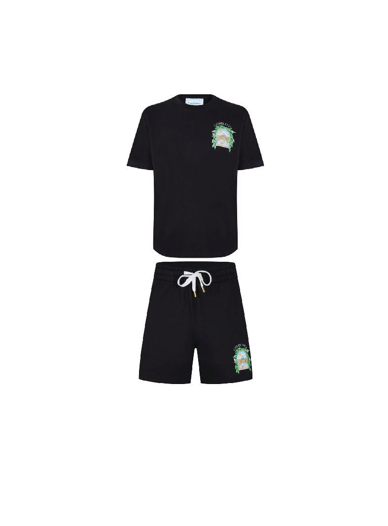 Casablanca L'Arche Shorts Set Black