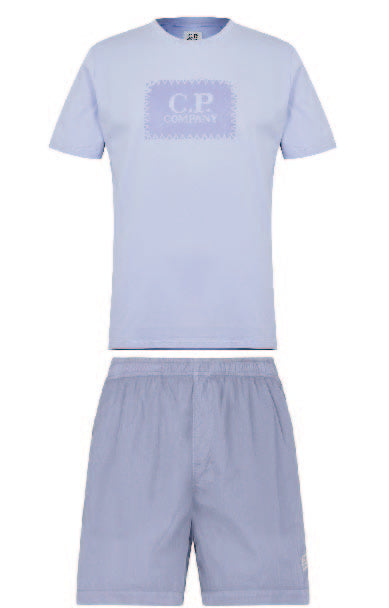 CP Company Patch Shorts Set Lilac CP Company