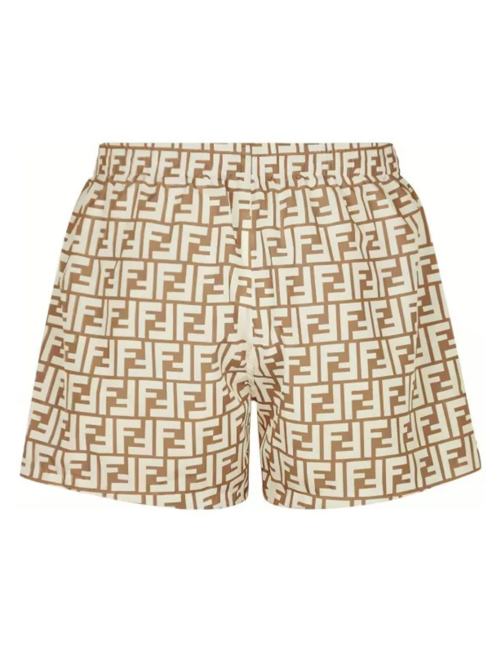 Fendi FF Mono Logo Swim Shorts Beige