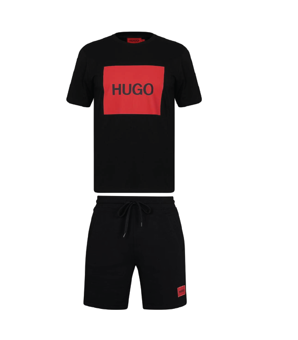 Hugo Block Logo Shorts Set Black Hugo Boss