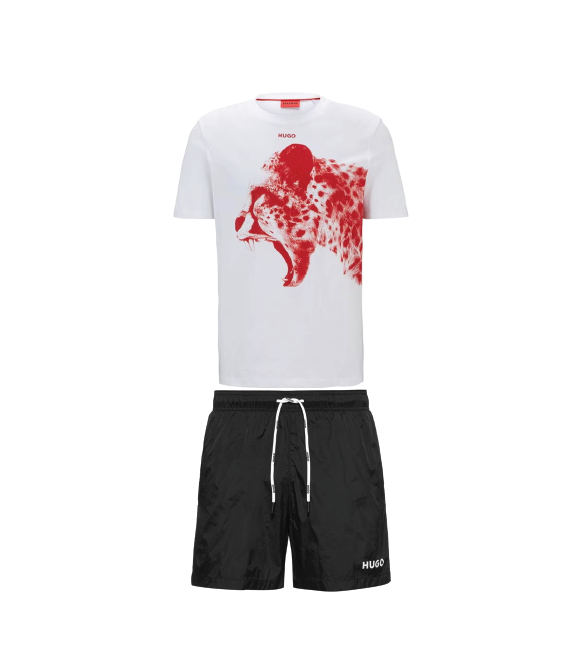 Hugo Boss Roar Logo Shorts Set Black/White Hugo Boss