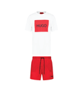 Hugo Boss Logo Shorts Set White/Red Hugo Boss