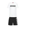 Hugo Logo Shorts Set Pastel White/Black Hugo Boss