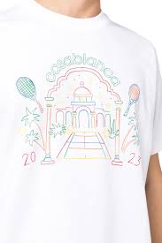 Casablanca Rainbow crayon T Shirt White
