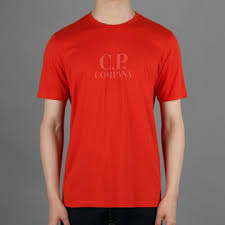 CP Company Logo T Shirt Red