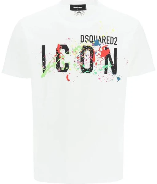 DSquared2 Icon Paint T-Shirt White Dsquared2