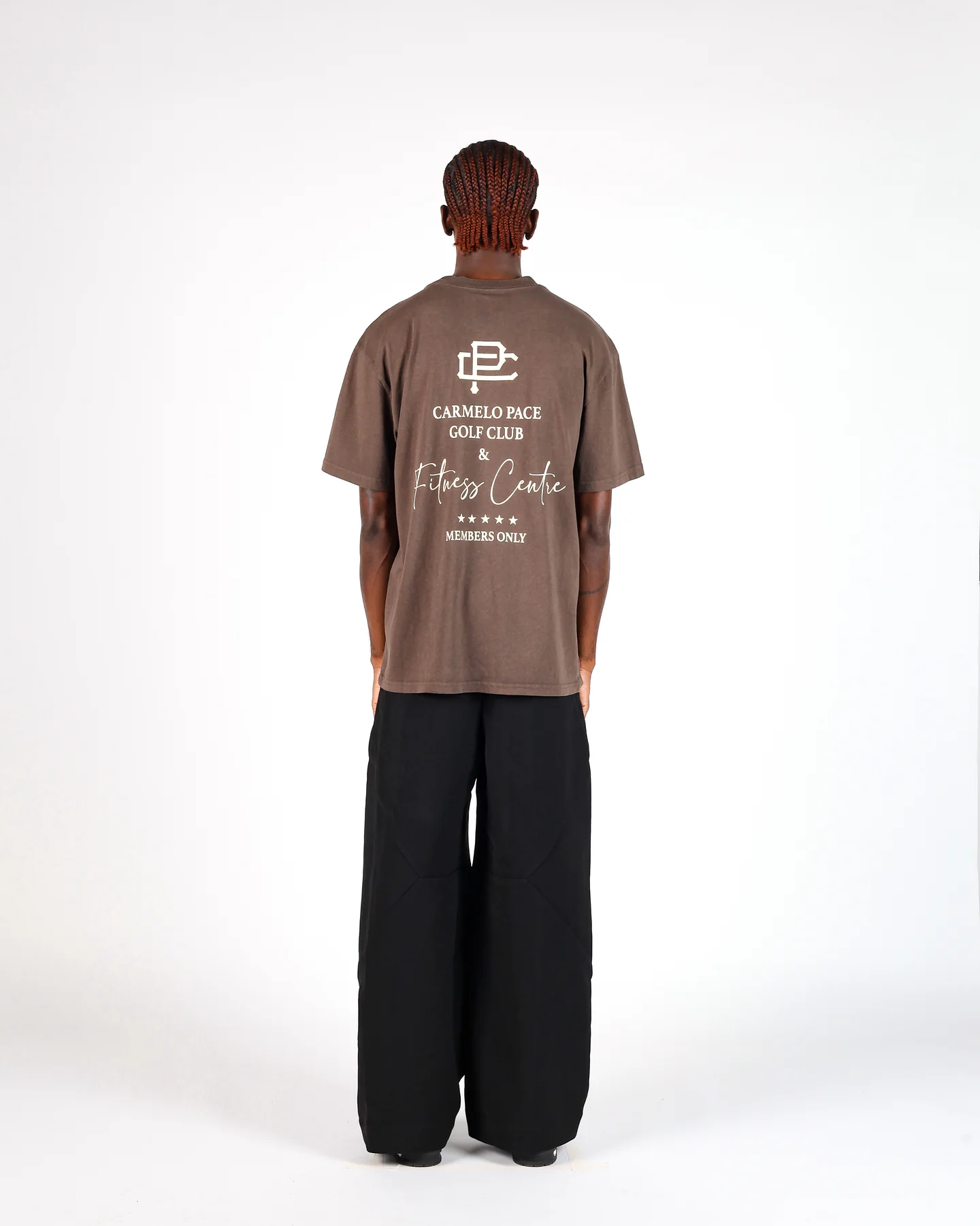 CARMELO PACE CP LOGO GOLF T SHIRT BROWN