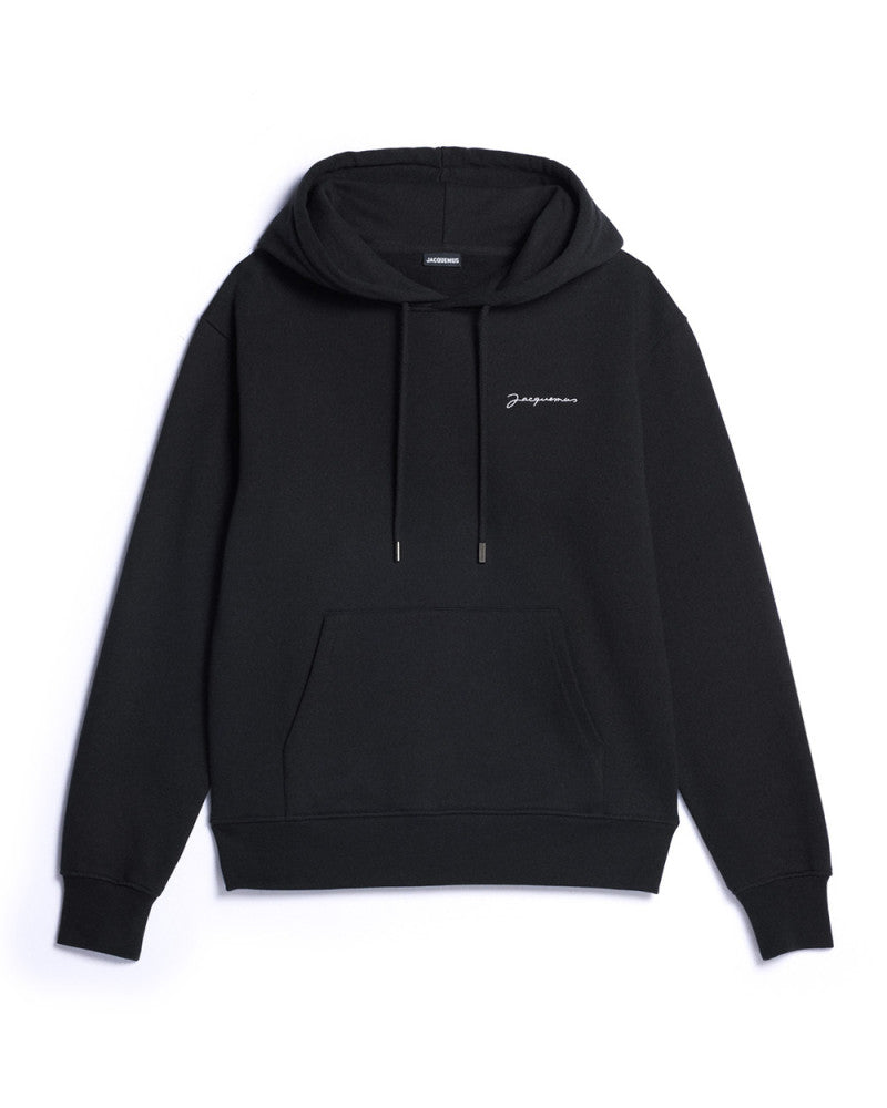 Jacquemus Signature Logo Hoodie Black