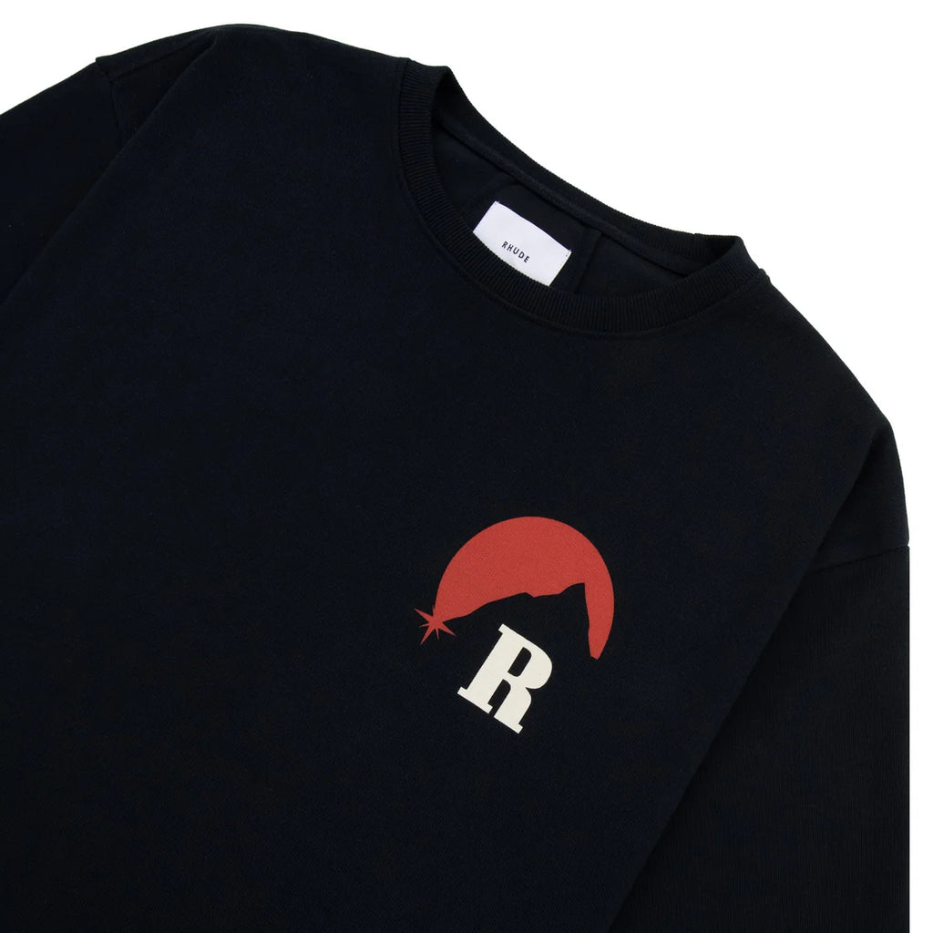 RHUDE MOONLIGHT REGATTA T SHIRT BLACK