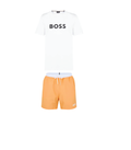 Hugo Boss Shorts Set Pastel Orange/White Hugo Boss