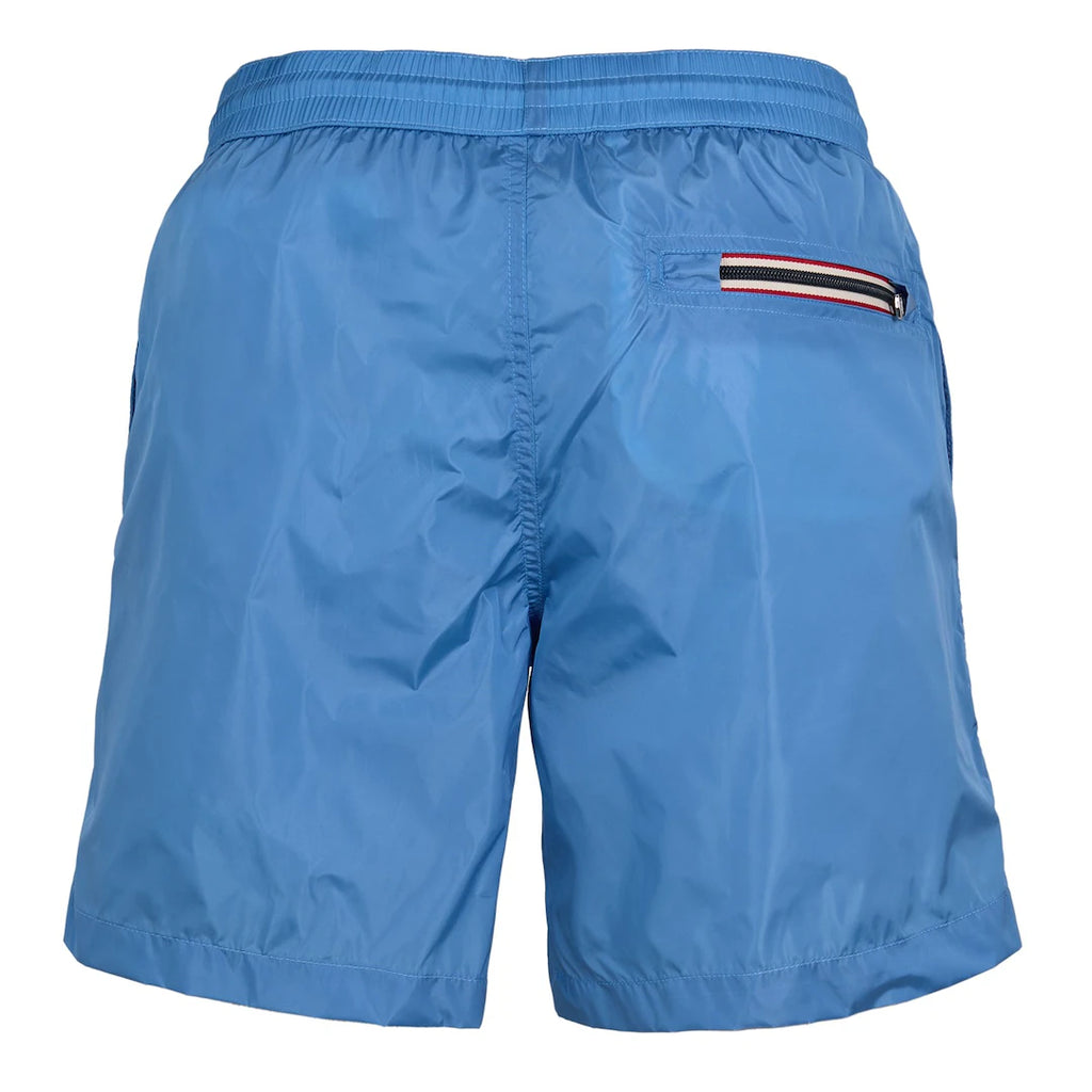 Moncler. Triple Logo Swim Shorts Sky Blue