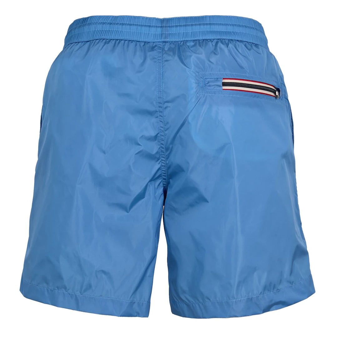 Moncler. Triple Logo Swim Shorts Sky Blue