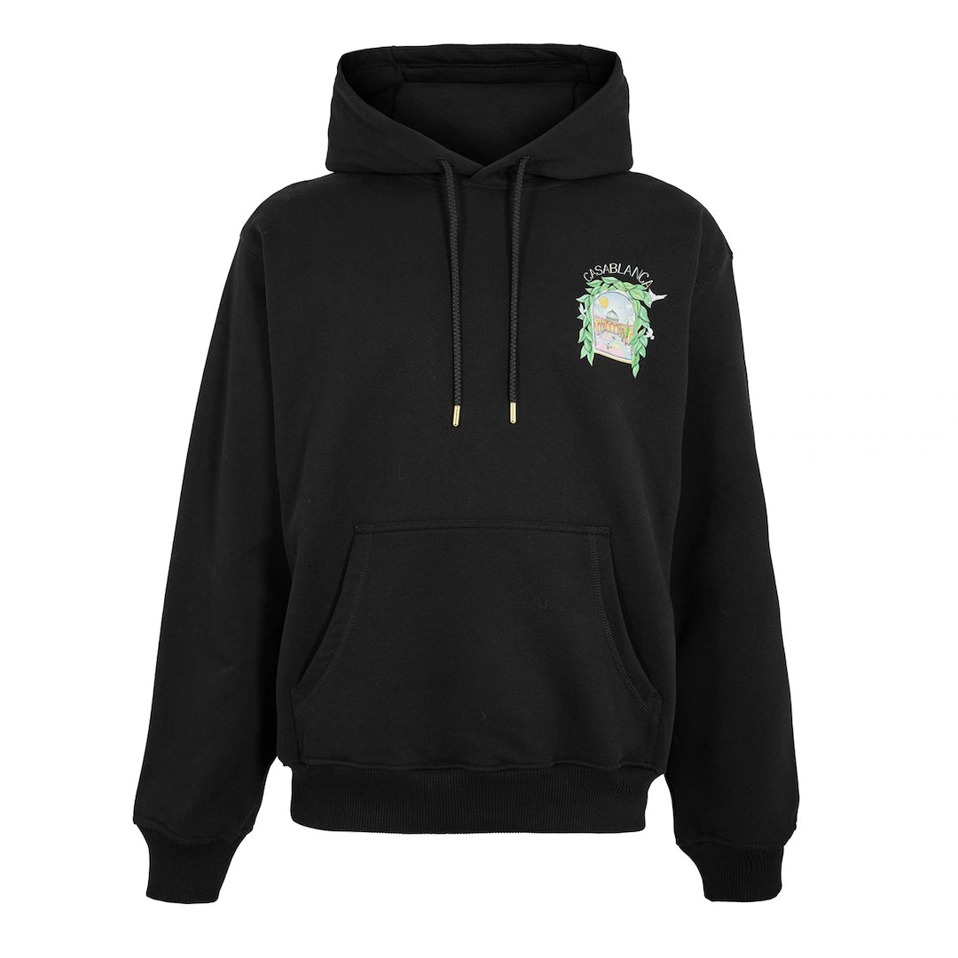 Casablanca Larche Tennis Hoodie Black
