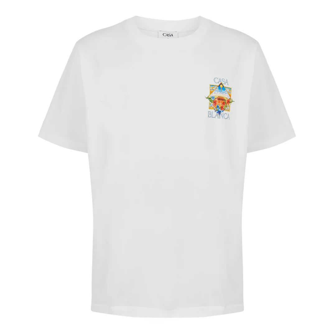 CASABLANCA Tennis Flower T-Shirt White